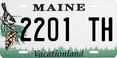 ME license plate 2201TH