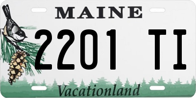 ME license plate 2201TI