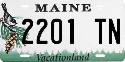 ME license plate 2201TN