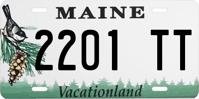 ME license plate 2201TT