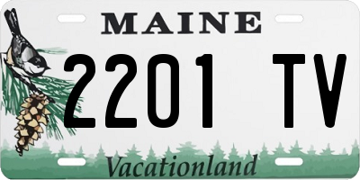 ME license plate 2201TV