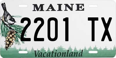 ME license plate 2201TX