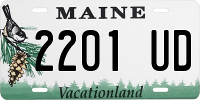 ME license plate 2201UD