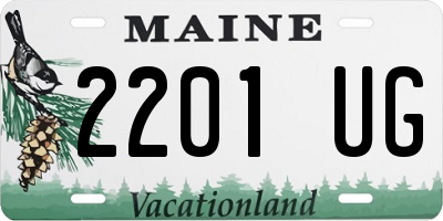 ME license plate 2201UG