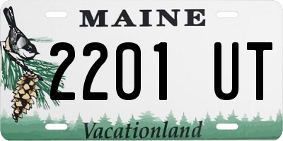 ME license plate 2201UT