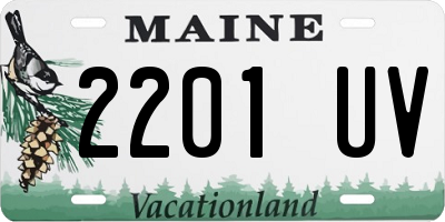 ME license plate 2201UV