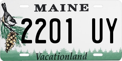 ME license plate 2201UY