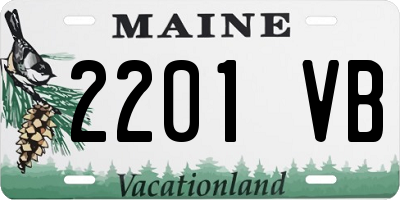 ME license plate 2201VB