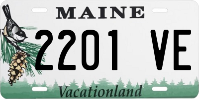 ME license plate 2201VE