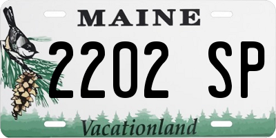 ME license plate 2202SP
