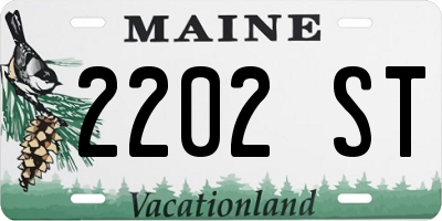 ME license plate 2202ST