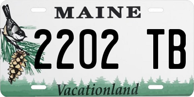 ME license plate 2202TB