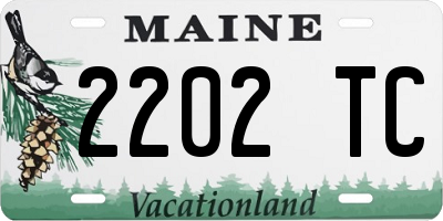 ME license plate 2202TC