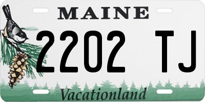 ME license plate 2202TJ
