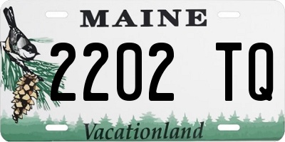 ME license plate 2202TQ