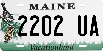 ME license plate 2202UA