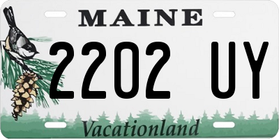 ME license plate 2202UY