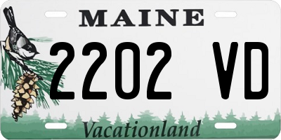 ME license plate 2202VD