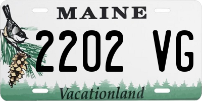 ME license plate 2202VG