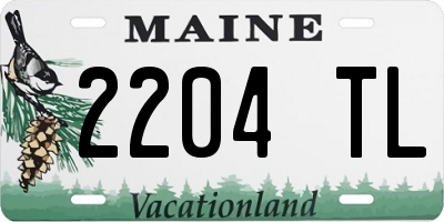 ME license plate 2204TL