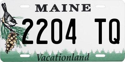 ME license plate 2204TQ