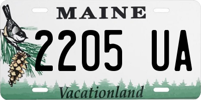 ME license plate 2205UA