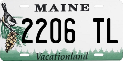 ME license plate 2206TL