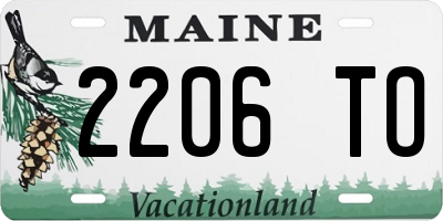 ME license plate 2206TO