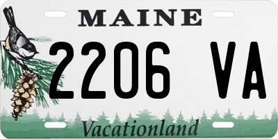 ME license plate 2206VA