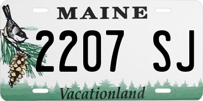ME license plate 2207SJ