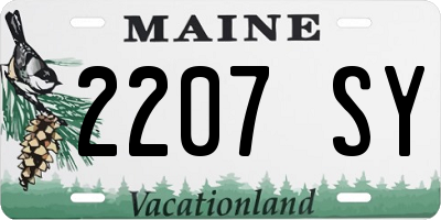 ME license plate 2207SY