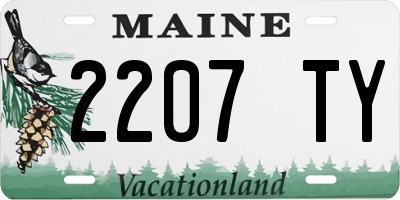 ME license plate 2207TY