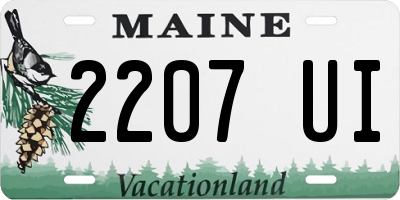 ME license plate 2207UI
