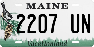 ME license plate 2207UN