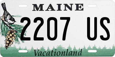 ME license plate 2207US