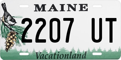 ME license plate 2207UT