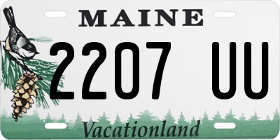 ME license plate 2207UU