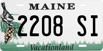 ME license plate 2208SI