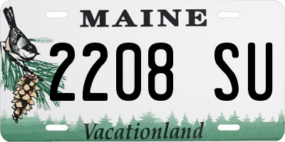 ME license plate 2208SU