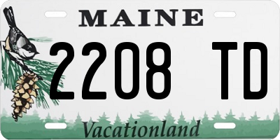 ME license plate 2208TD