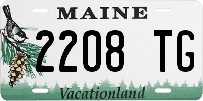 ME license plate 2208TG