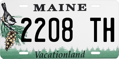 ME license plate 2208TH