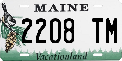 ME license plate 2208TM