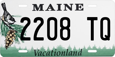 ME license plate 2208TQ