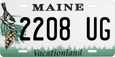ME license plate 2208UG