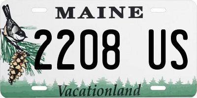 ME license plate 2208US