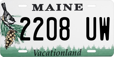 ME license plate 2208UW