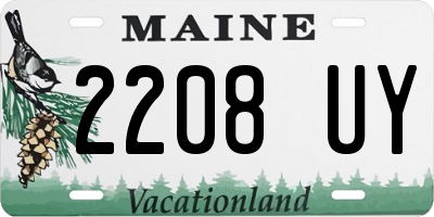 ME license plate 2208UY