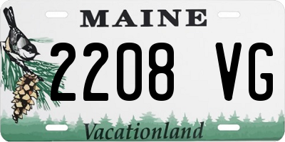 ME license plate 2208VG