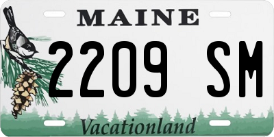 ME license plate 2209SM